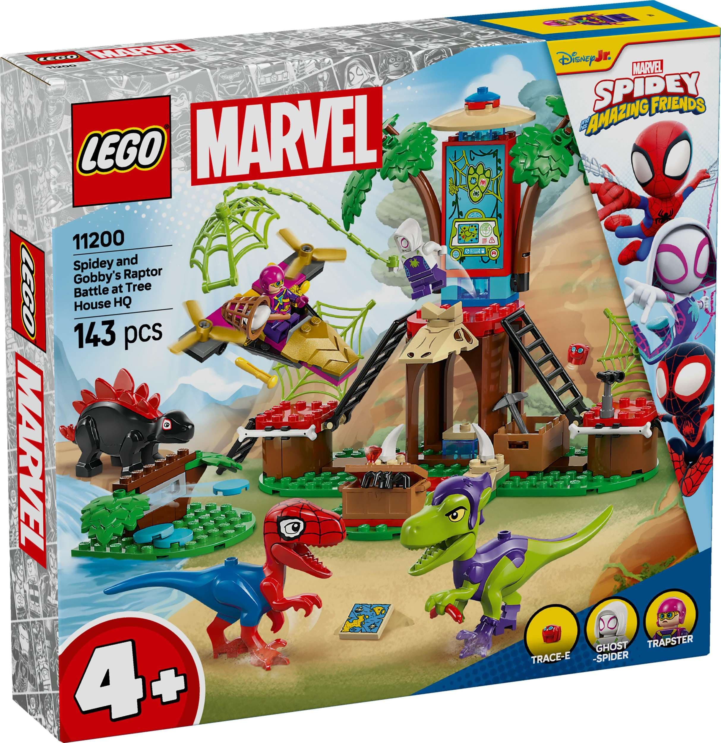 LEGO® Marvel Spidey a jeho úžasní přátelé 11200 Spidey, Gobby a raptoří bitva na základně na stromě