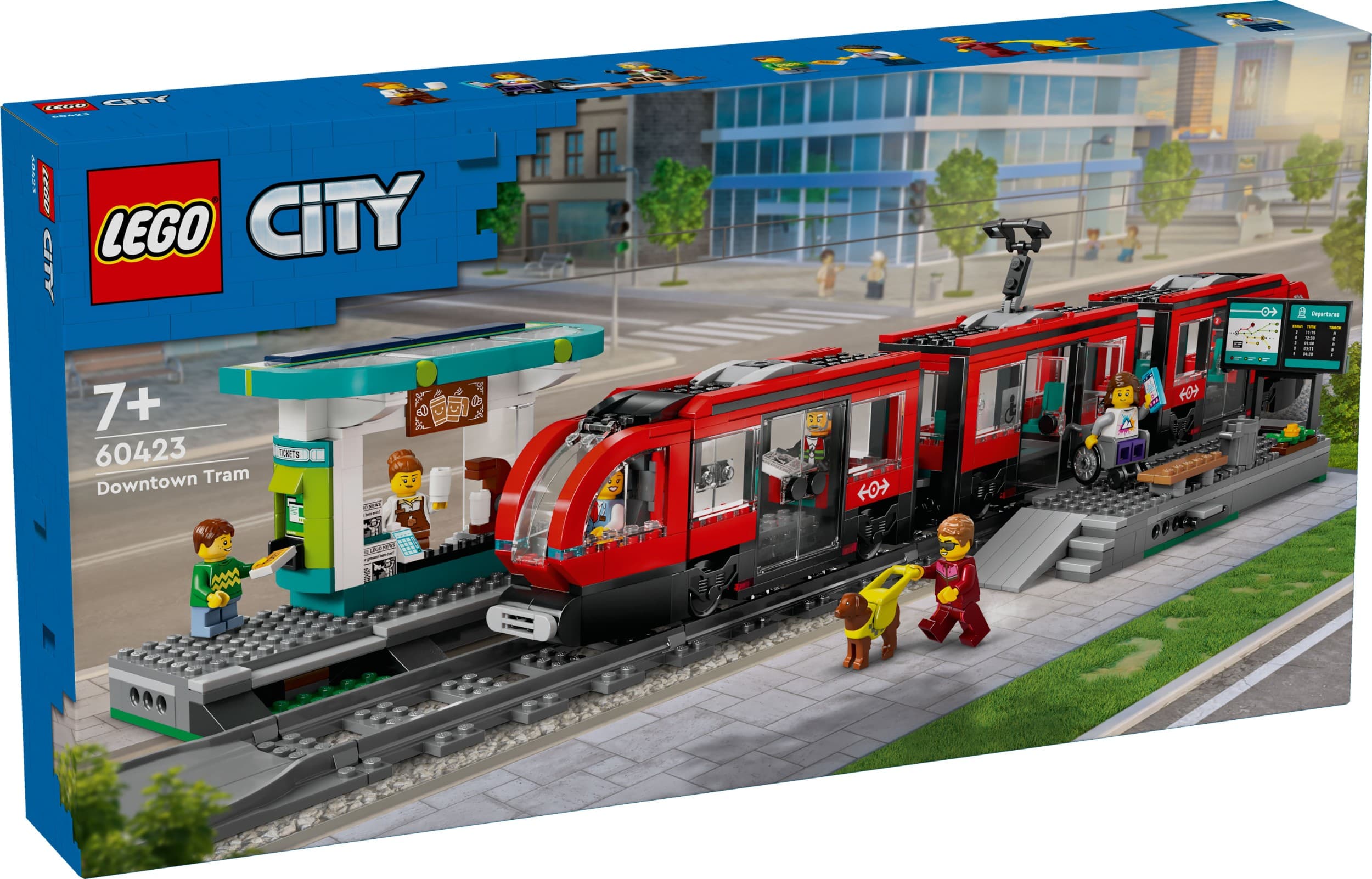 LEGO® City 60423 Tramvaj a zastávka v centru města