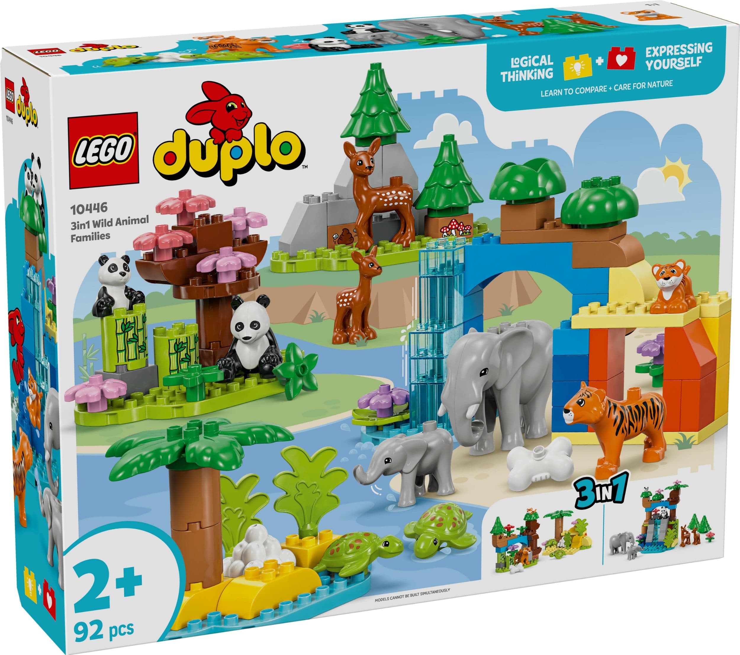 LEGO® Duplo 10446 Rodinky divokých zvířat 3 v 1