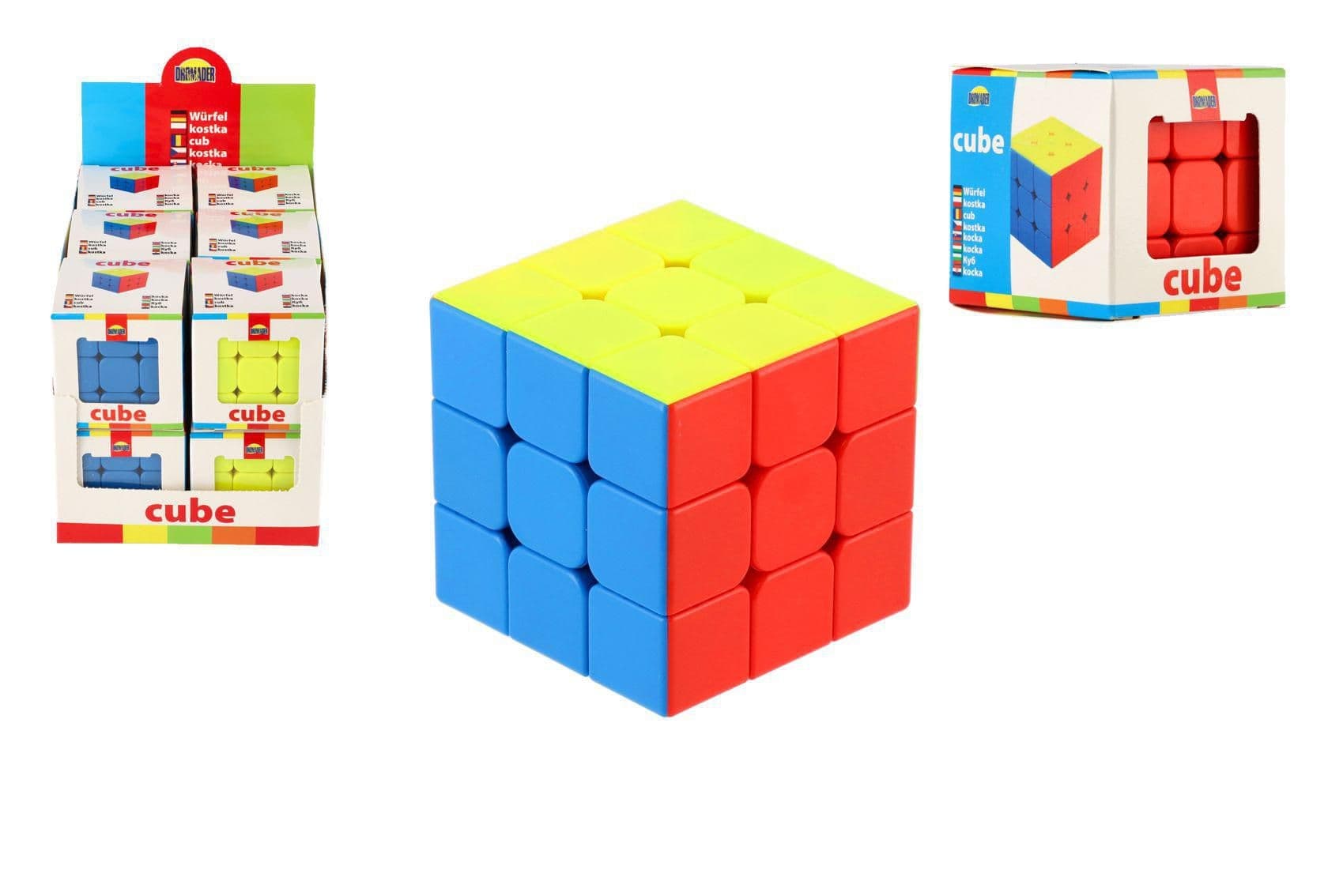 Dromader Kostka hlavolam 3x3x3 plast 5,5x5,5x5,5cm