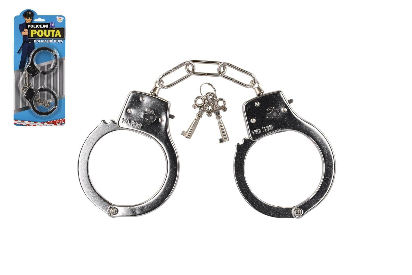 Pouta policejní kov 17cm s klíčem