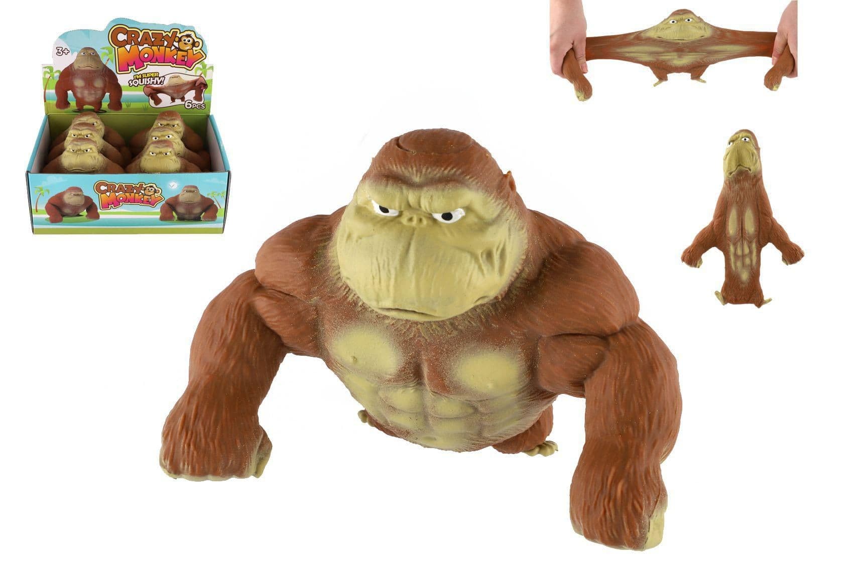 Teddies Gorila antistresová natahovací 680 g silikon plněná pískem