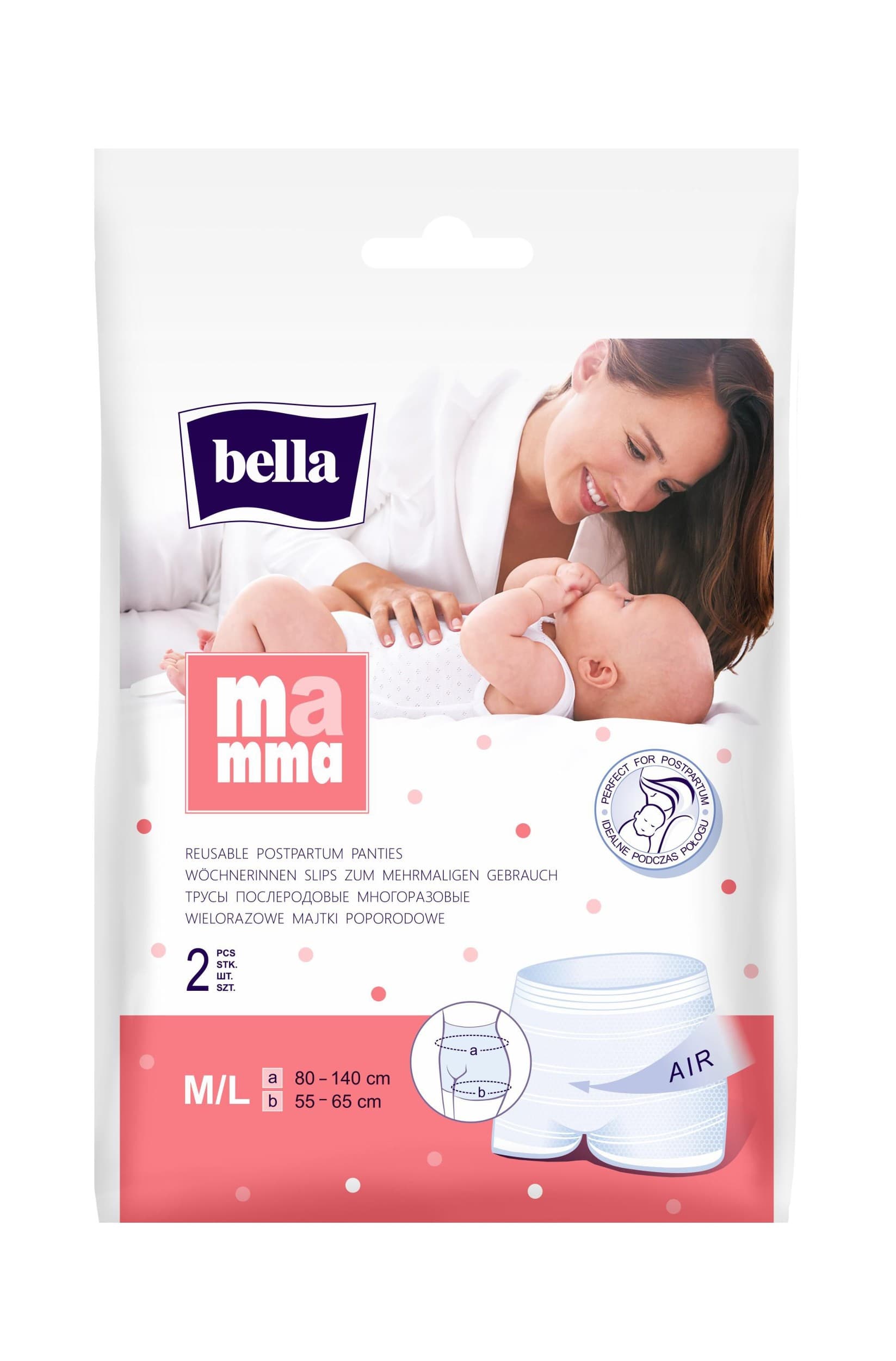 Bella Mamma Síťované kalhotky M/L 2ks