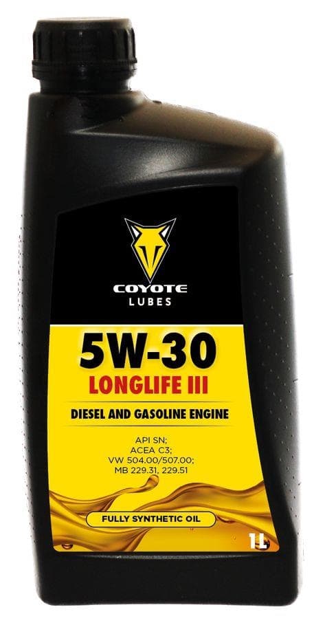 Motorový olej Coyote Lubes 5W-30 Longlife III 1 l