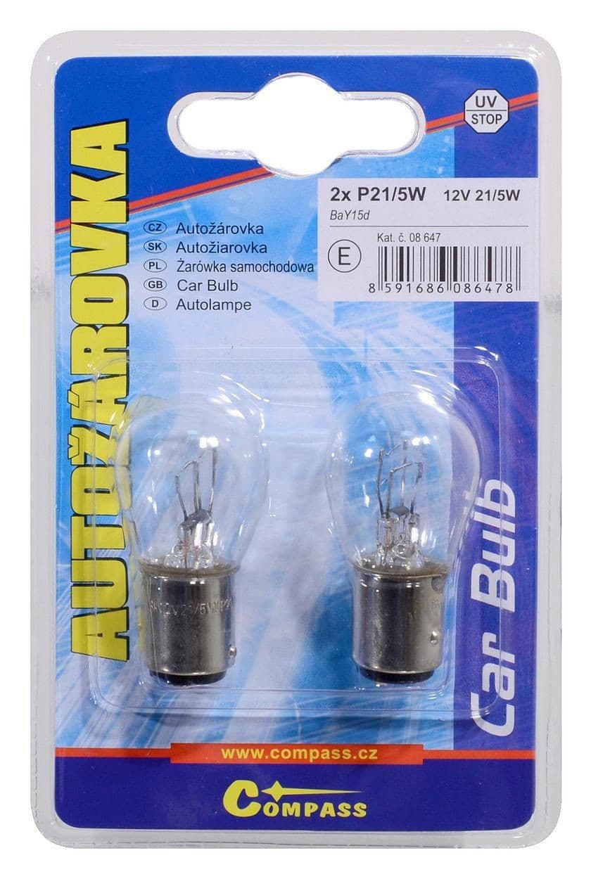 Autožárovka 12V P21/5W 21/5W BaY15d blister 2ks