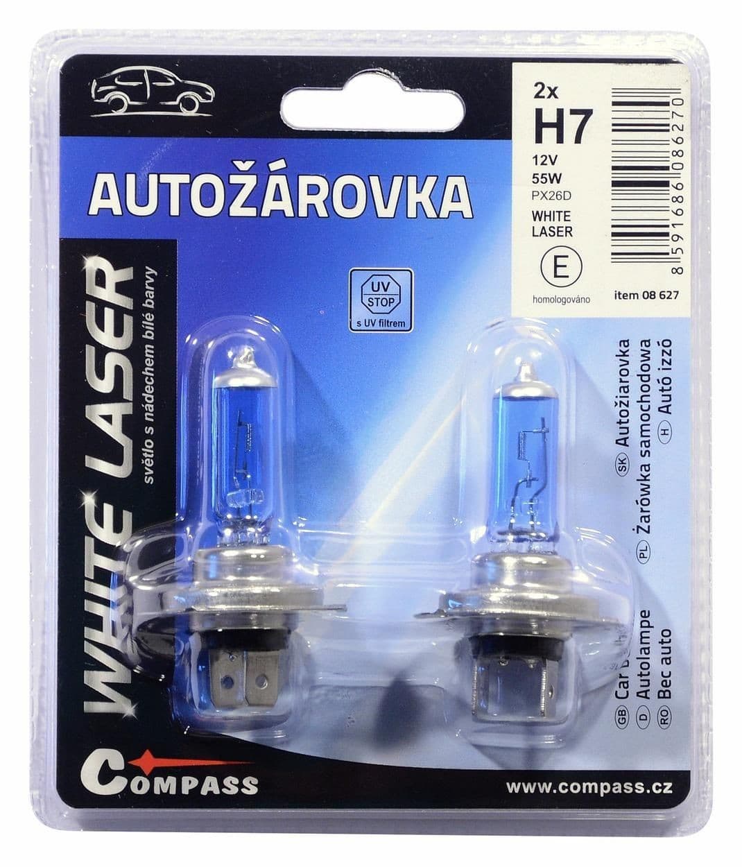 Autožárovka 12V H7 55W PX26d White Laser blister 2ks