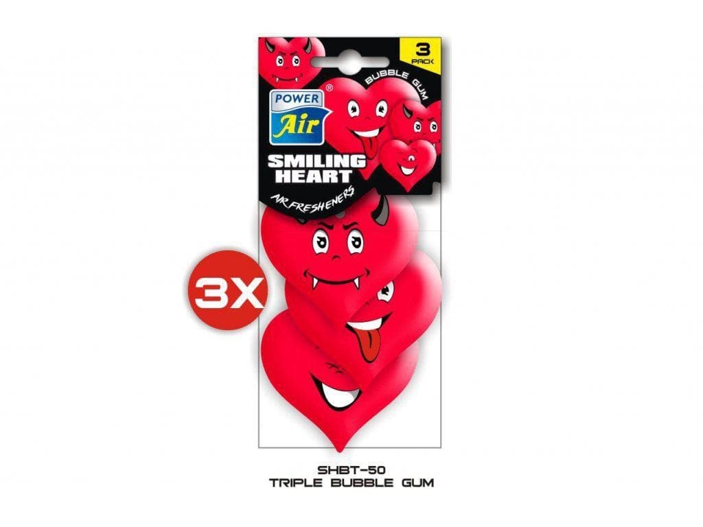 Power Air Osvěžovač vzduchu Smiling Heart Triple Bubble Gum