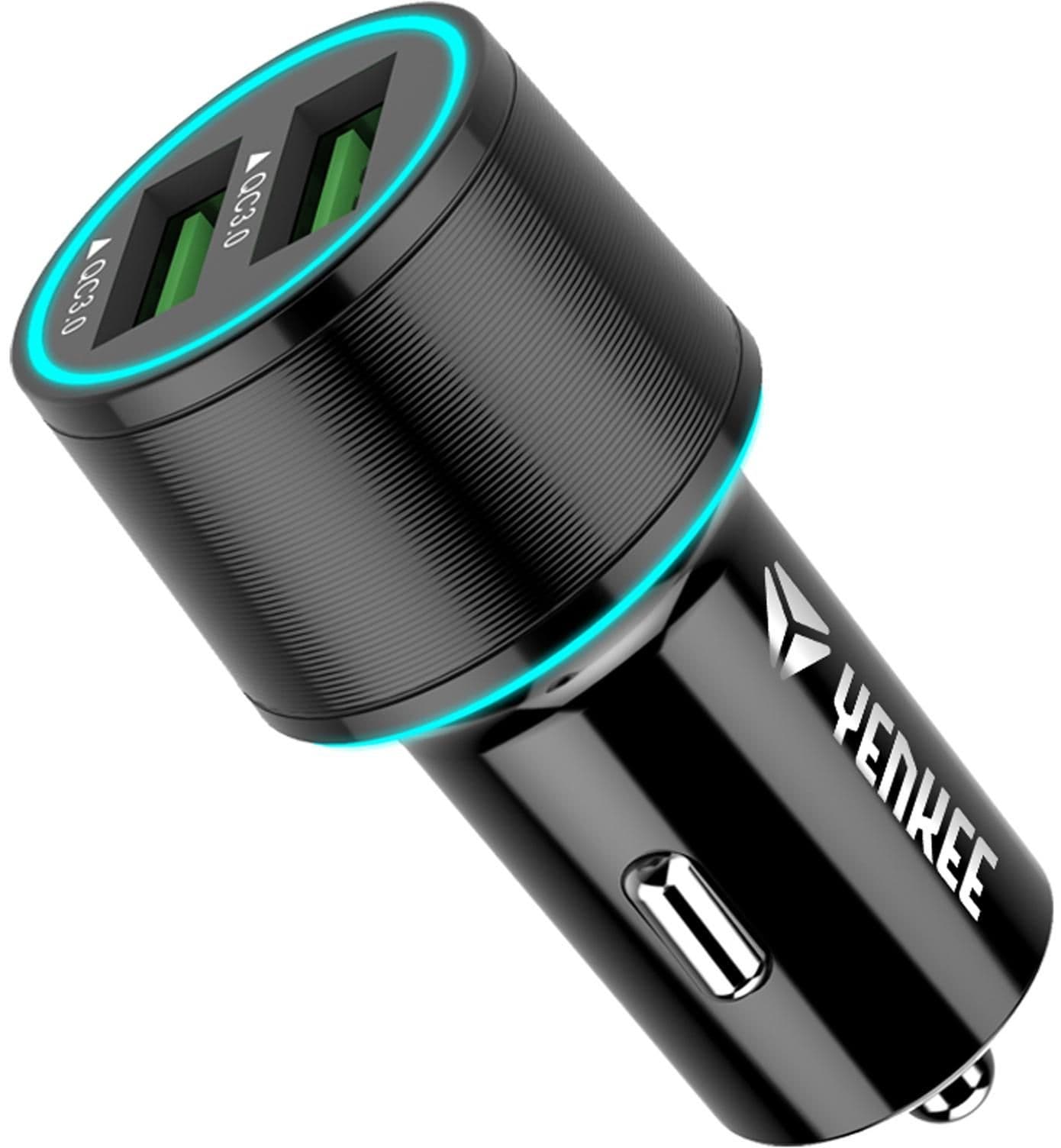Yenkee YAC 2136 USB Autonabíječka QC 3.0 Duální USB nabíječka do auta