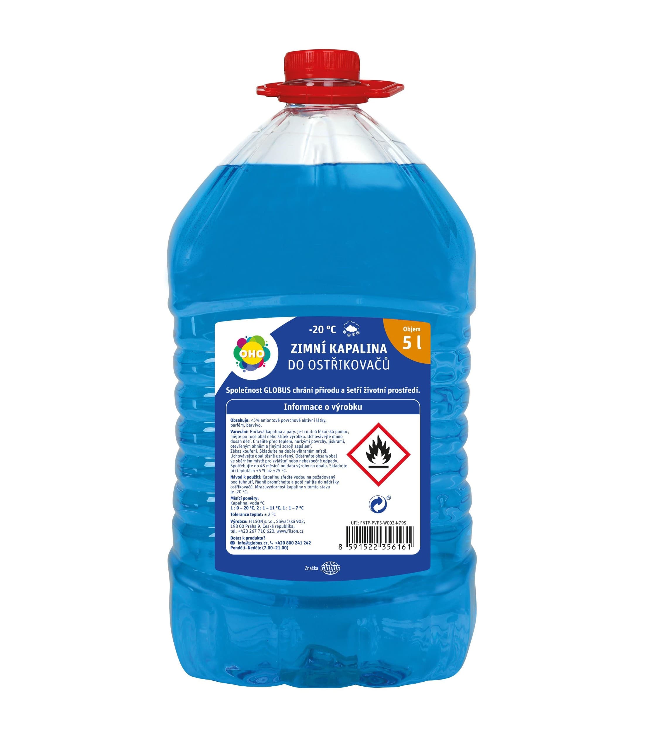 OHO Zimní Směs do Odstřikovačů -20°C - 5l PET