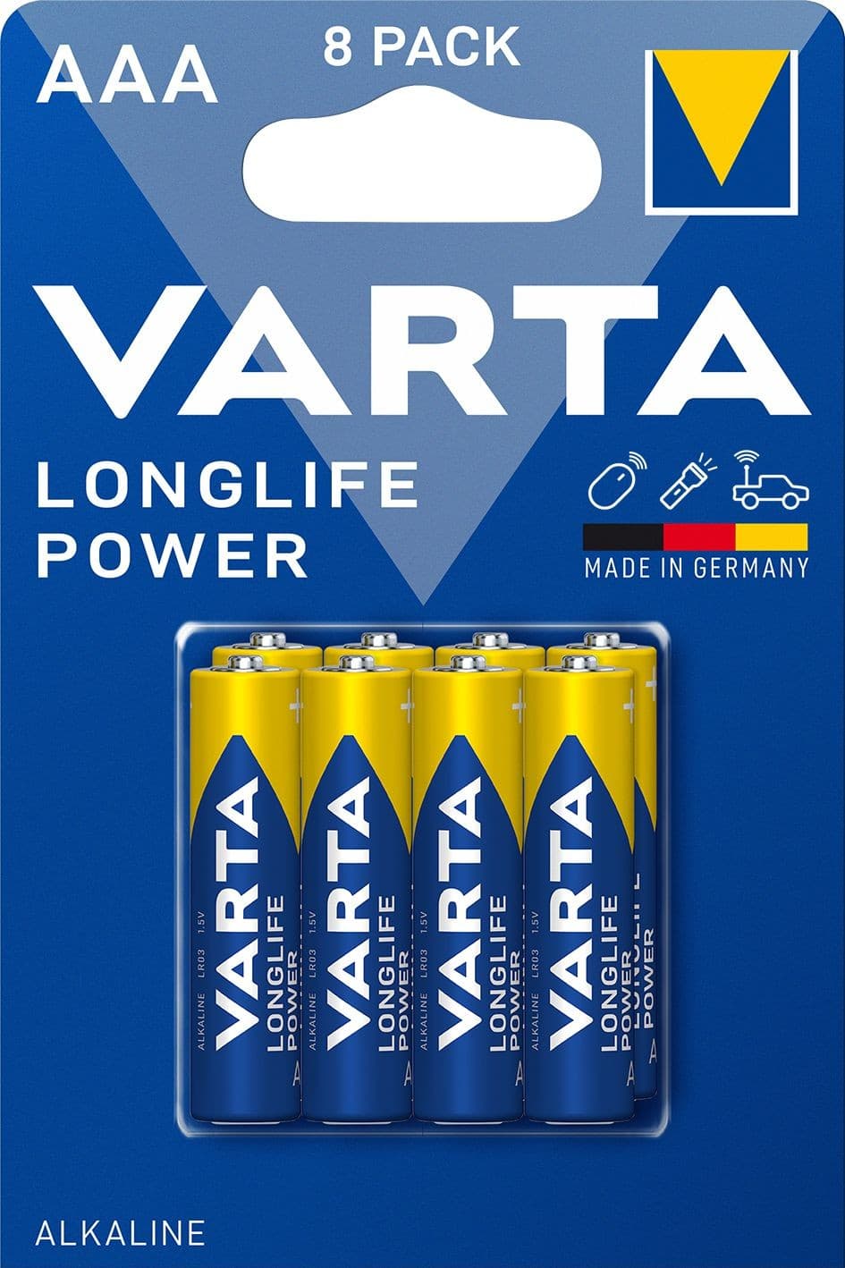 Varta Alkalické baterie Longlife Power AAA 8 ks
