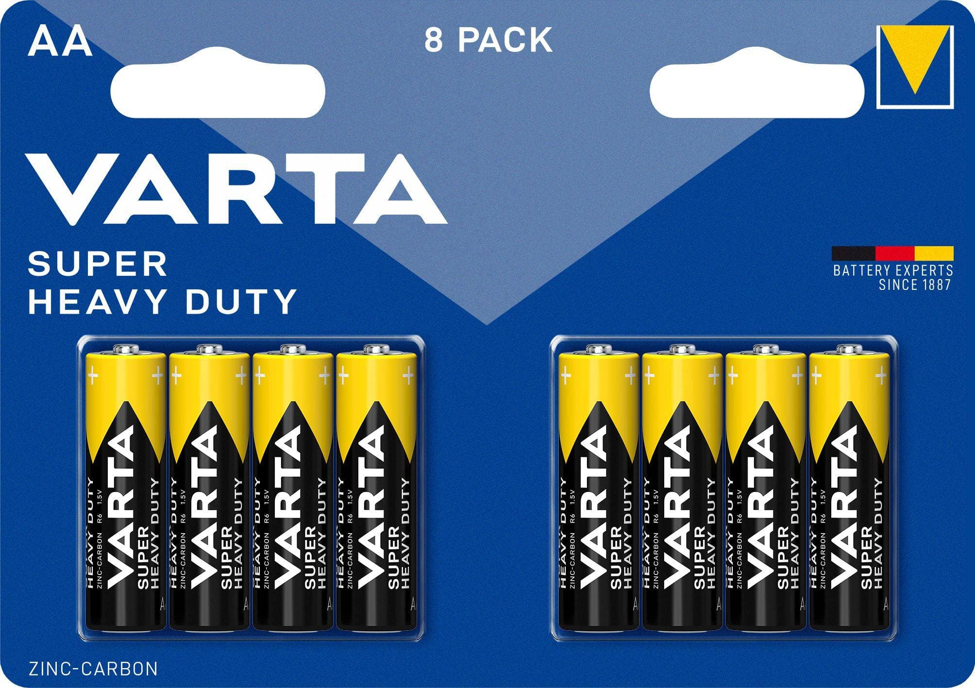 Zinko-uhlíkové baterie Varta Superlife 8ks AA