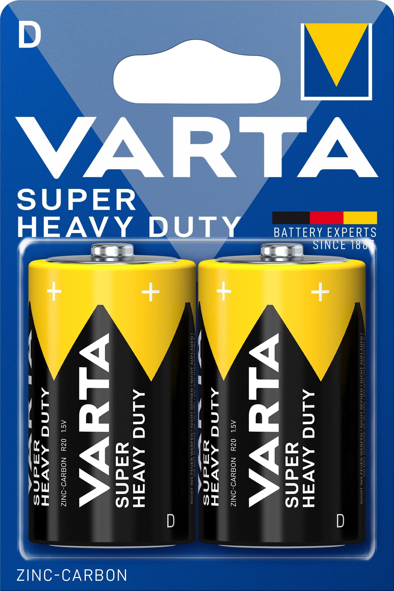Varta Zinko-uhlíkové baterie Superlife D 2 ks