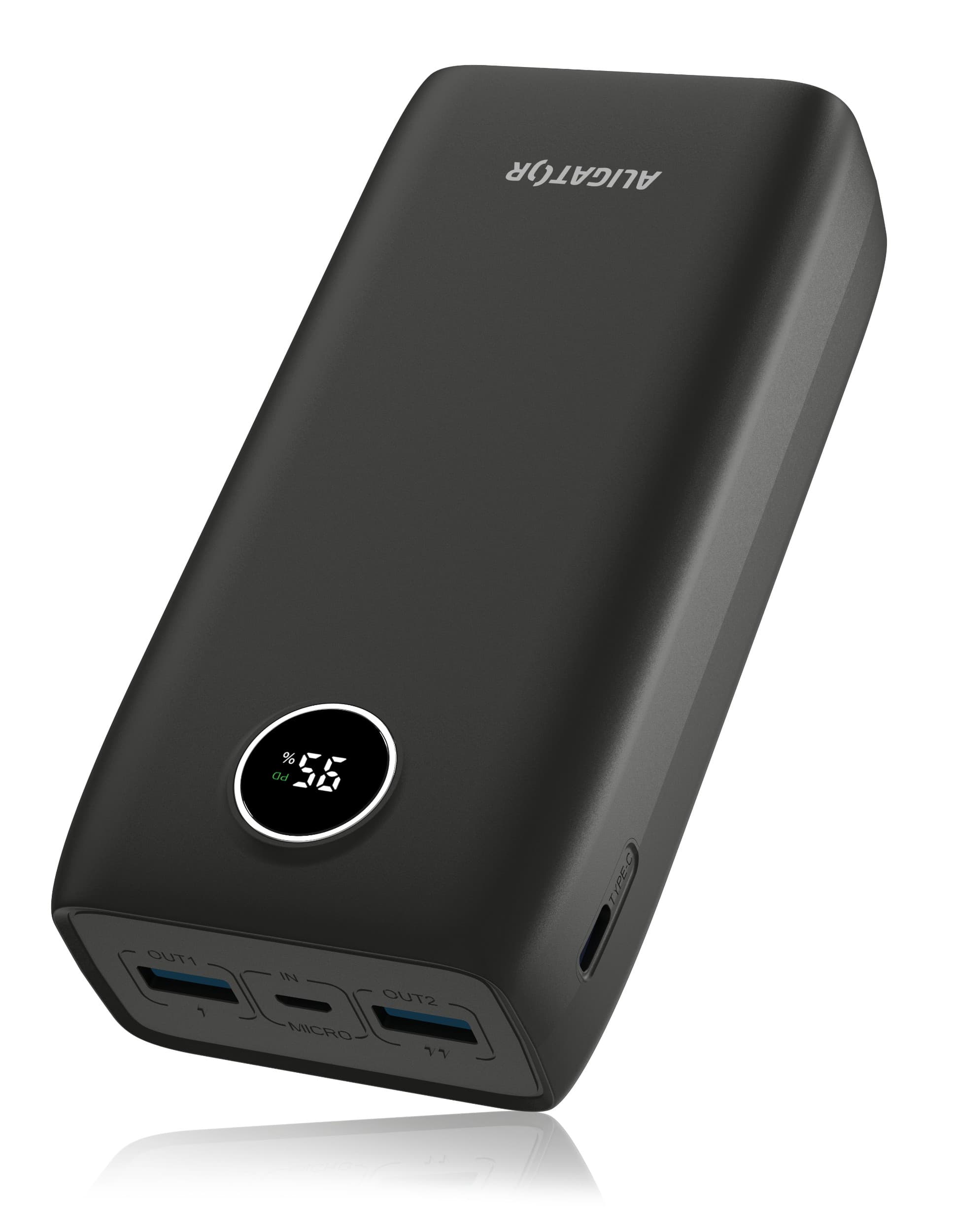 Aligator Powerbanka PD20W+QC22.5A,30000mAh,černá