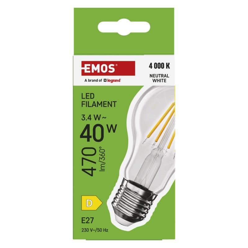 Emos LED FLM A60 3,4W(40W) 470lm E27 NW