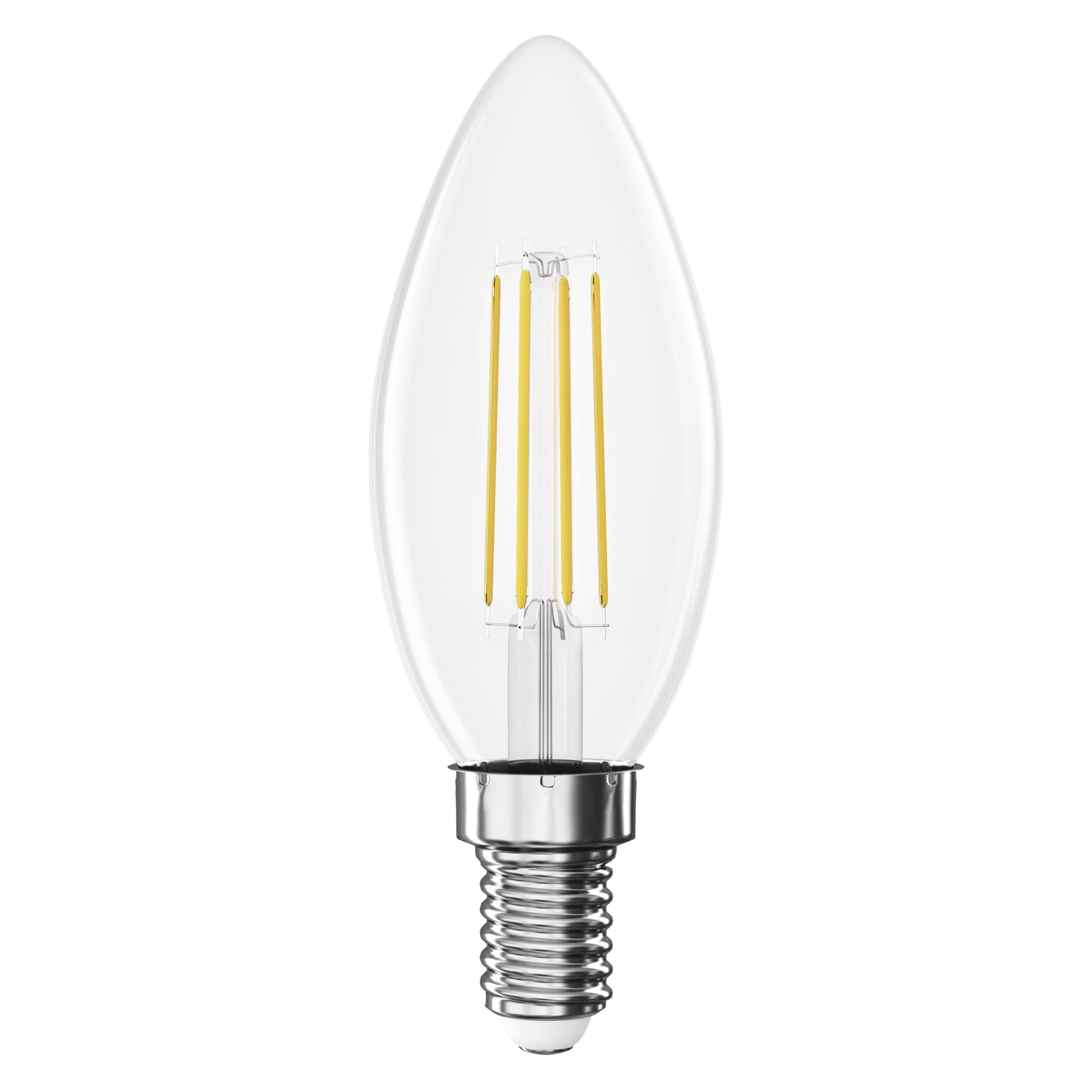 LED FLM CANDLE 3,4W(40W) 470lm E14 WW