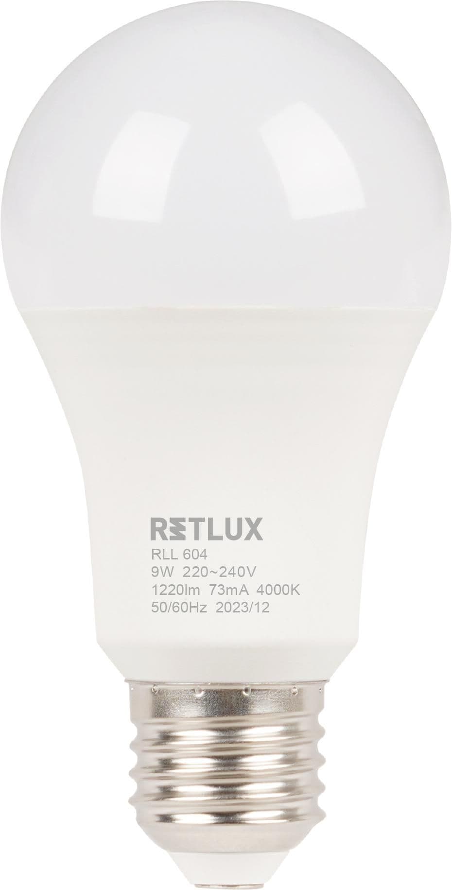 Retlux Led žárovka RLL 604 A60 E27 bulb 9W CWD