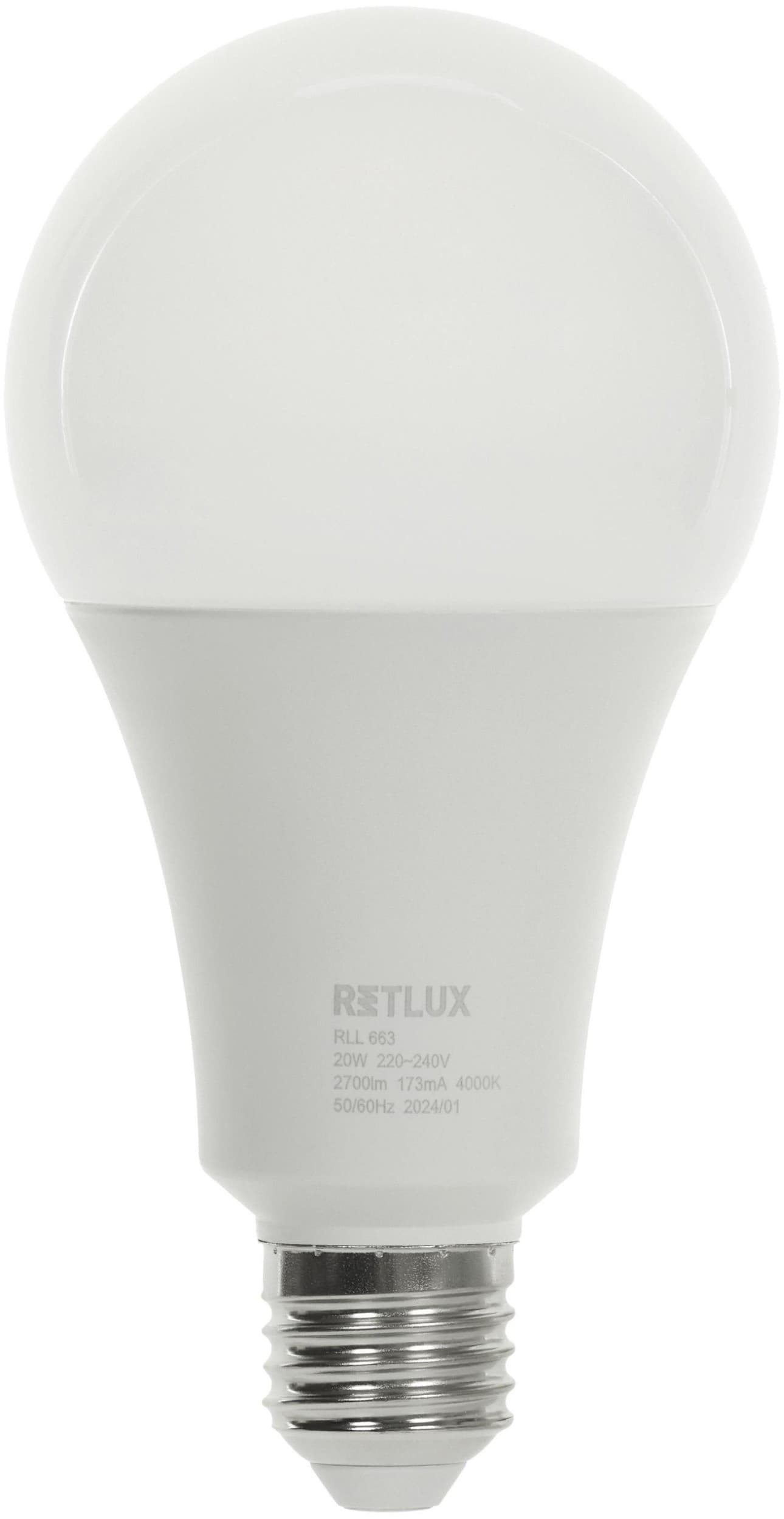Retlux Led žárovka RLL 663 A80 E27 bulb 20W CW D