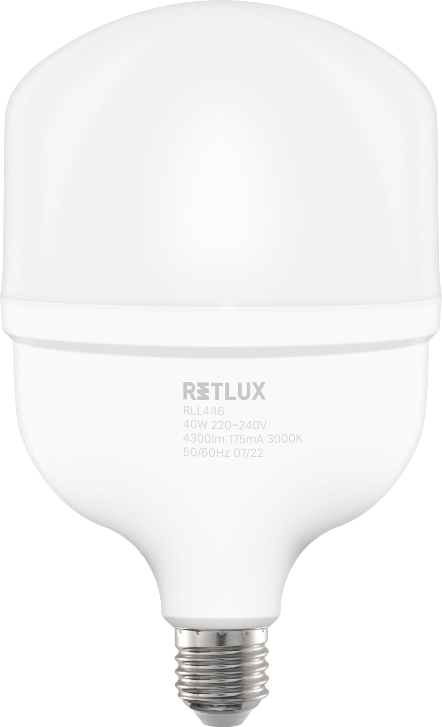 Retlux Led žárovka RLL 446 T120 40W E27