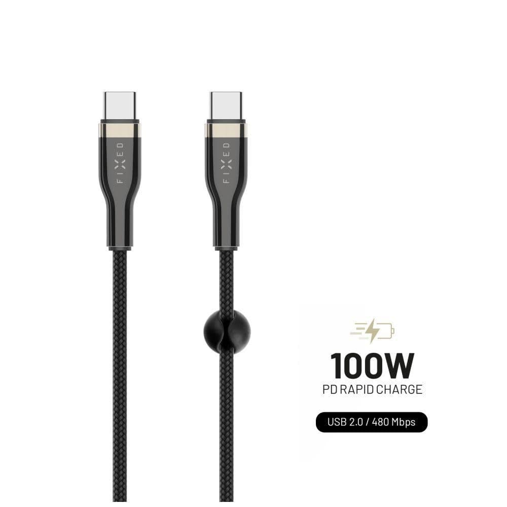 Fixed USB kabel, 2m, 100W, černý