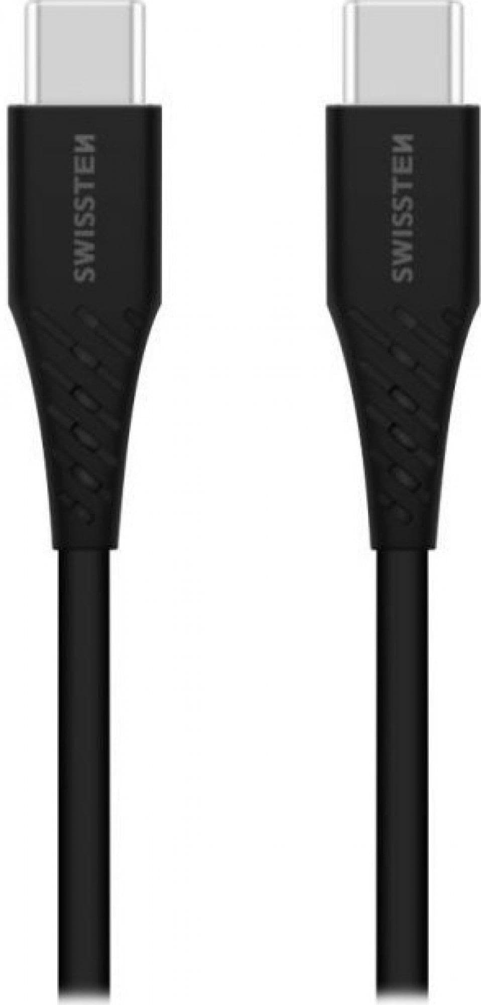 Swissten Nabíjecí kabel USB-C / USB-C 0,4 M černý