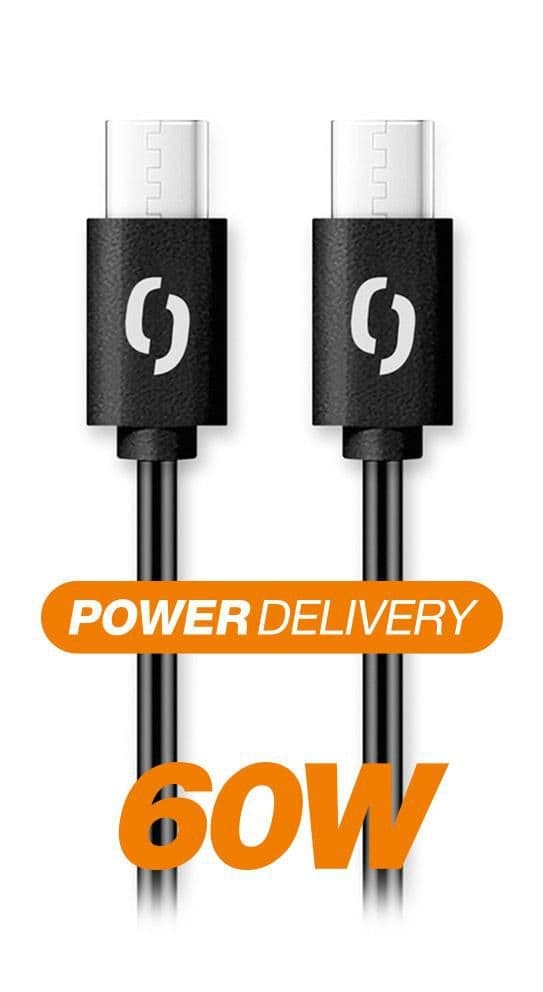 Datový Kabel Aligator Power 3A 65W USB-C/USB-C 1,5m černý