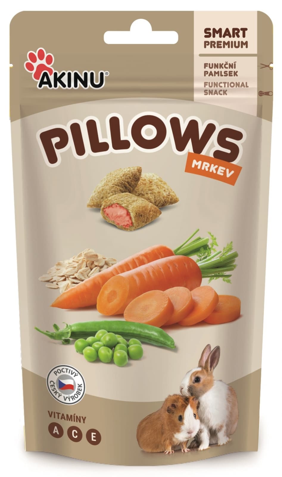 Akinu Pillows polštářky s mrkví pro hlodavce