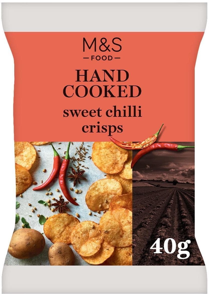 Marks & Spencer Smažené bramborové lupínky s příchutí sladkého chilli