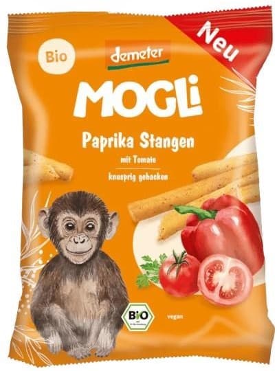 Mogli BIO Křupavé tyčinky s paprikou a rajčaty 75 g