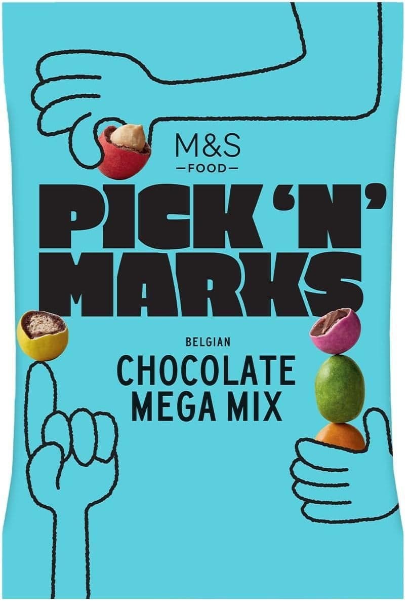 Marks & Spencer Mix mléčné čokolády s rýžovým středem a arašídů v mléčné čokoládě 160 g