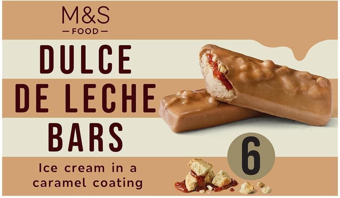 Marks & Spencer Zmrzlinové tyčinky s kousky sušenek v karamelové polevě