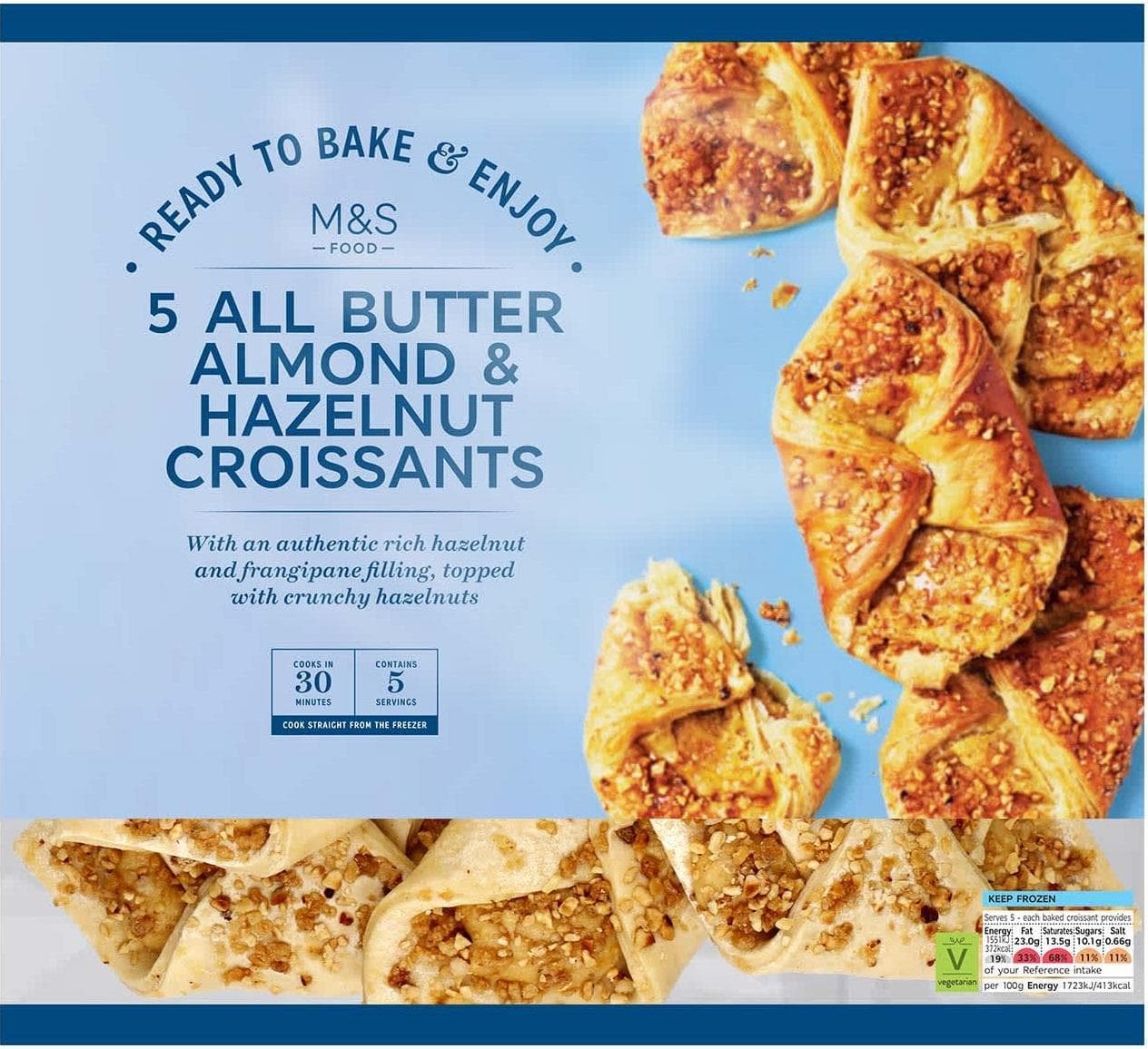 Marks & Spencer Croissanty s oříškovým krémem k dopečení 0,525 kg