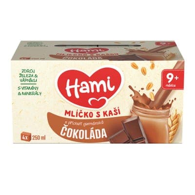Hami Mlíčko s kaší gurmánská čokoláda 4x250ml