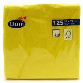 Duni Ubrousky 2-vrstvé, 33cm, žluté
