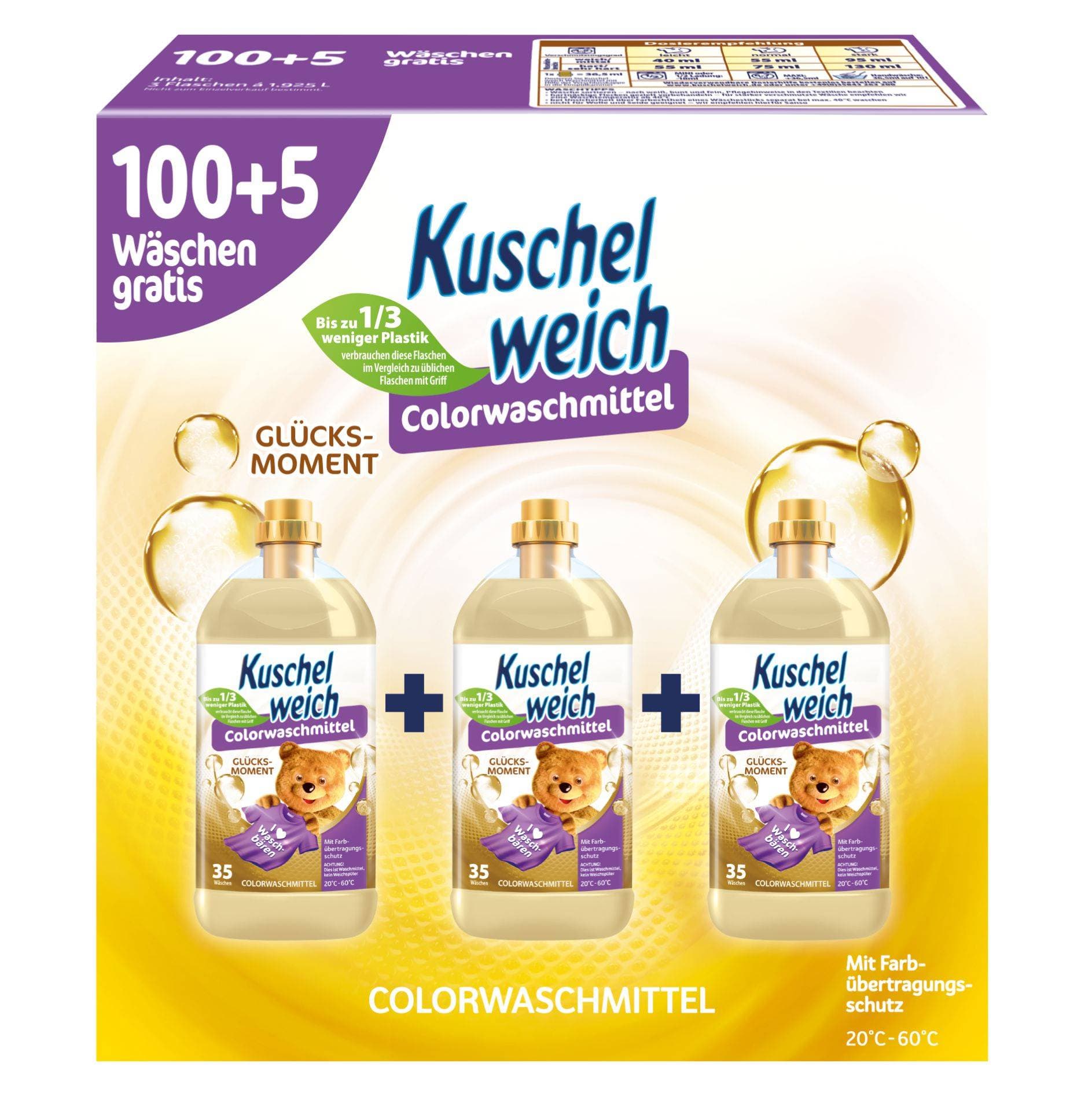 Kuschelweich prací gel Glucksmoment 3x1.925l 105 praní