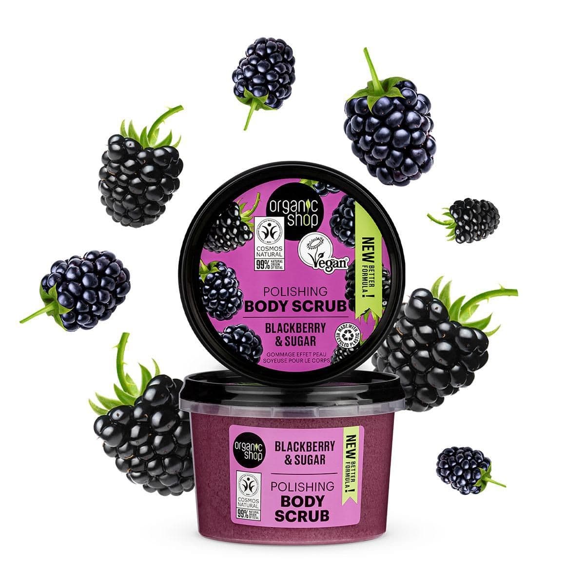 Organic Shop Vyhlazující tělový peeling Ostružina a cukr 250 ml