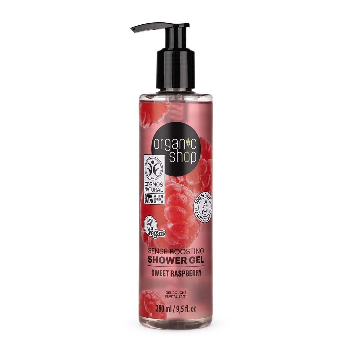 Organic Shop Povzbuzující sprchový gel Sladká malina 280 ml
