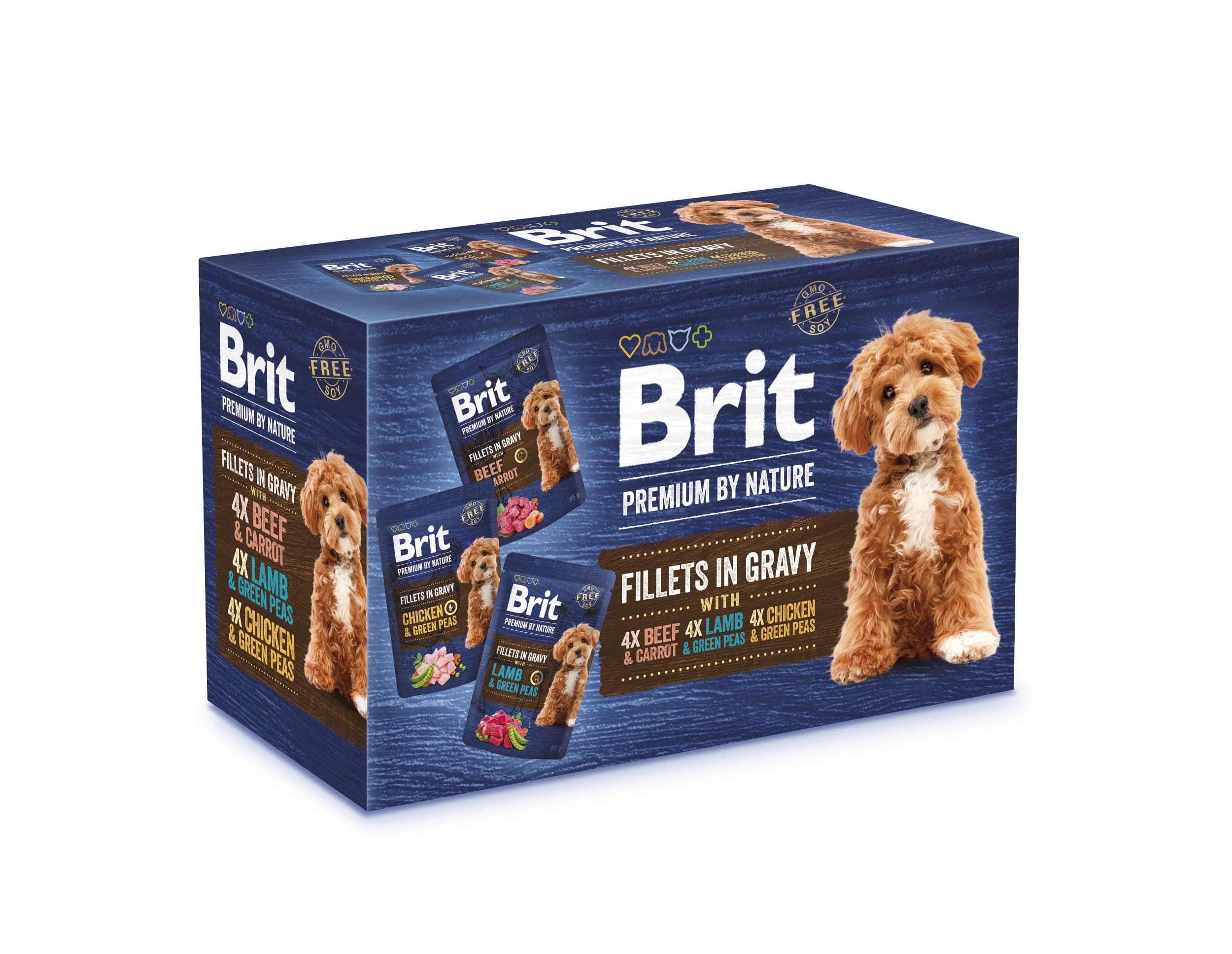 Brit Premium by Nature Dog, Fillets in Gravy Multipack (12 x 85 g)