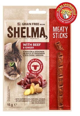 Shelma Bezobilné masové tyčinky hovězí 15.0 g