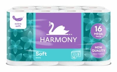 Harmony Toaletní papír Soft 3vrstvý, 16 rolí