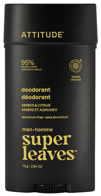 Attitude Pánský deodorant Super leaves - Amber & Citrus 75.0 g