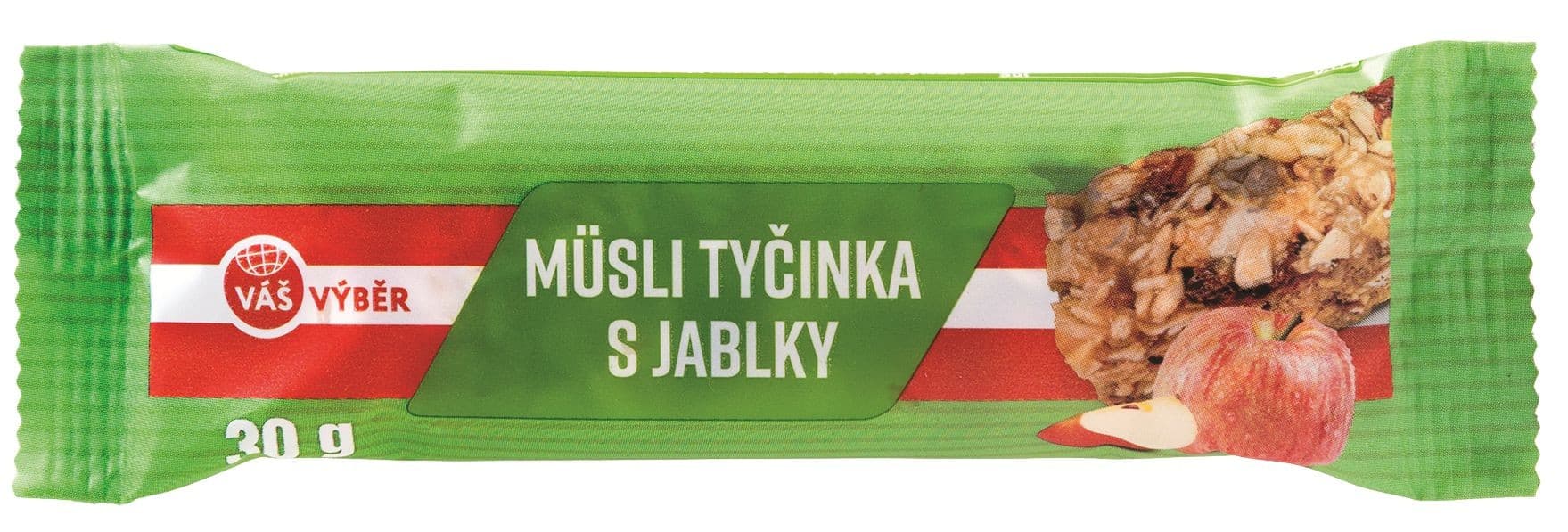 Váš Výběr Müsli tyčinka s jablky 30g