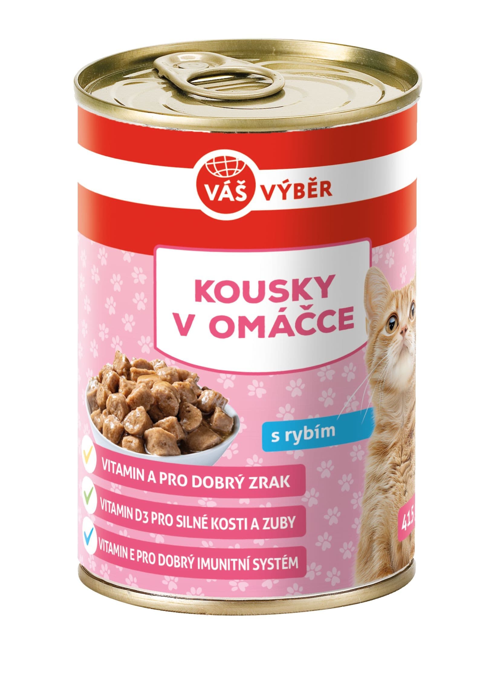 Váš výběr kousky kočka ryba omáčka 415g