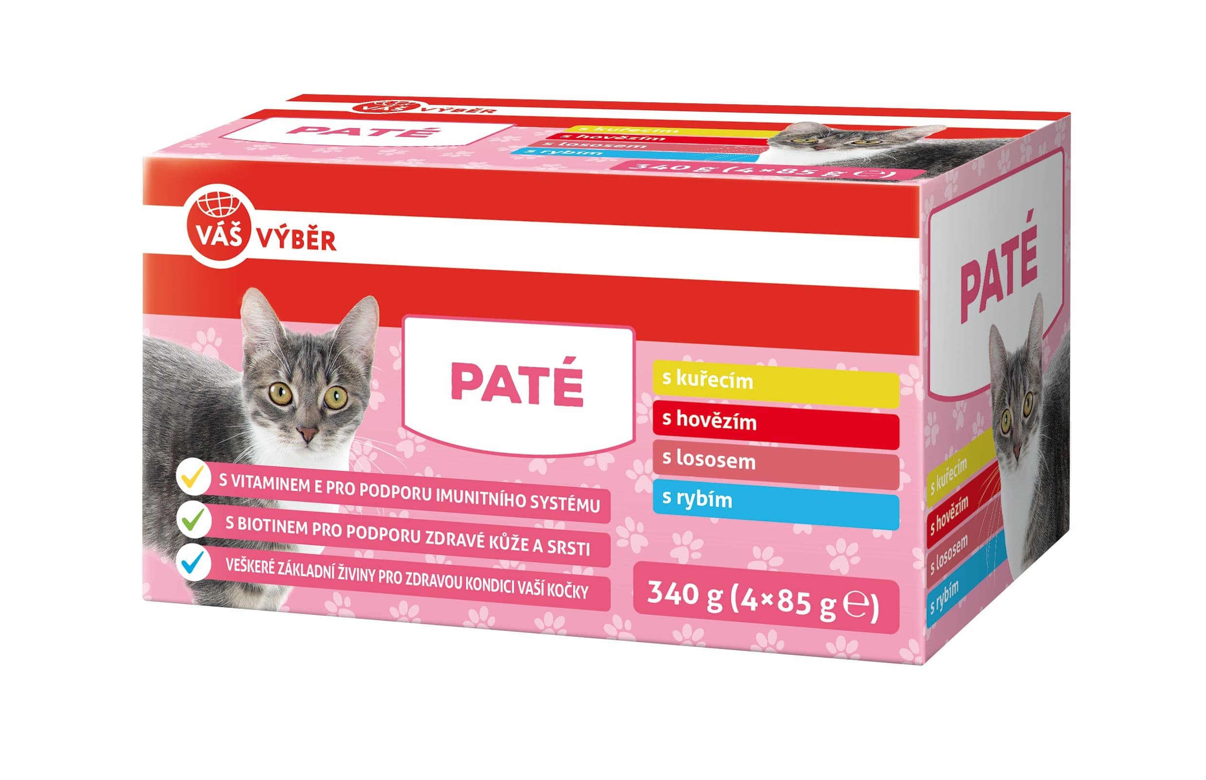 Váš výběr konzerva kočka ryby,maso 4x85g