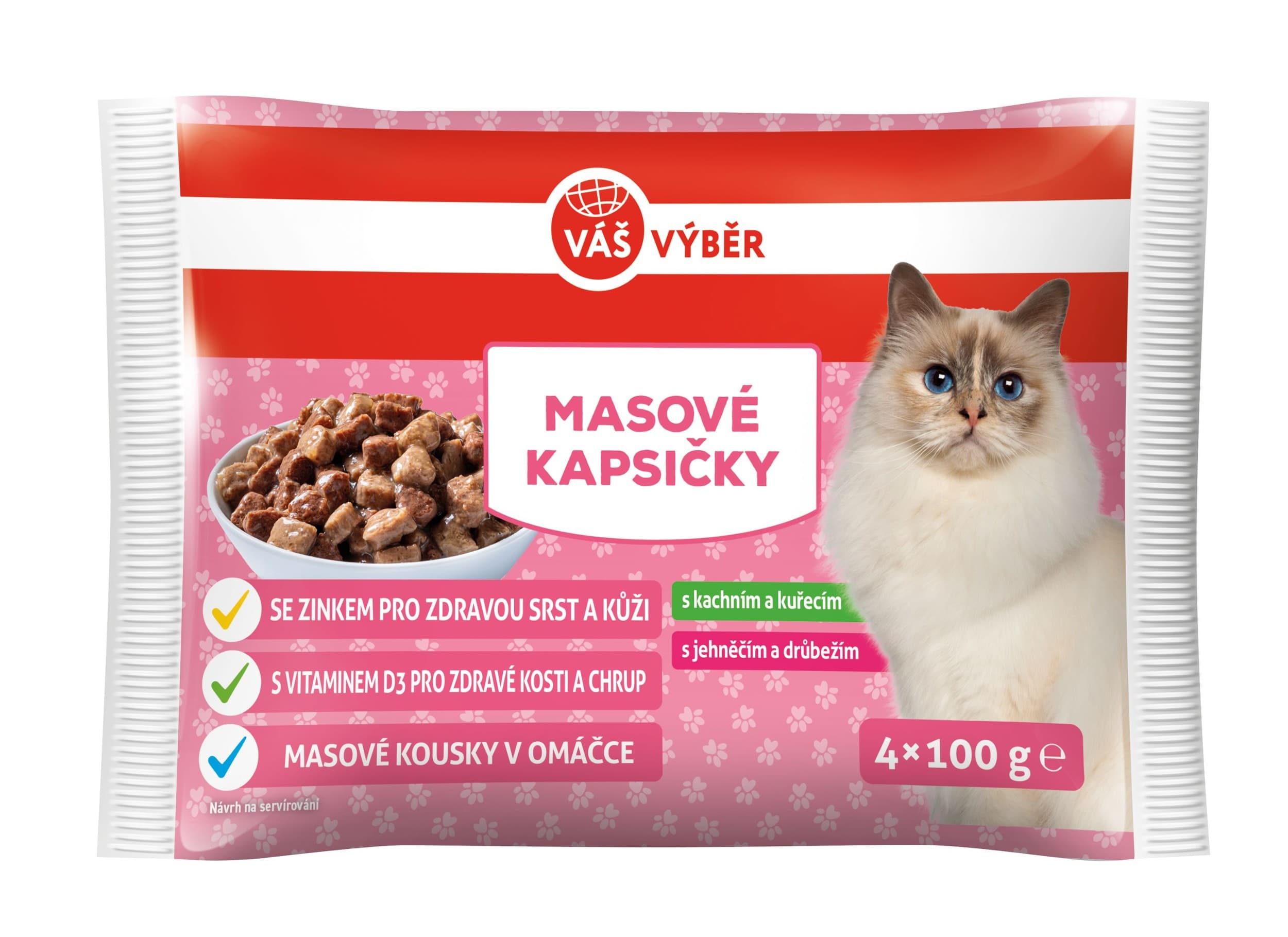 Váš výběr kapsa mix maso omáčka 4x100g