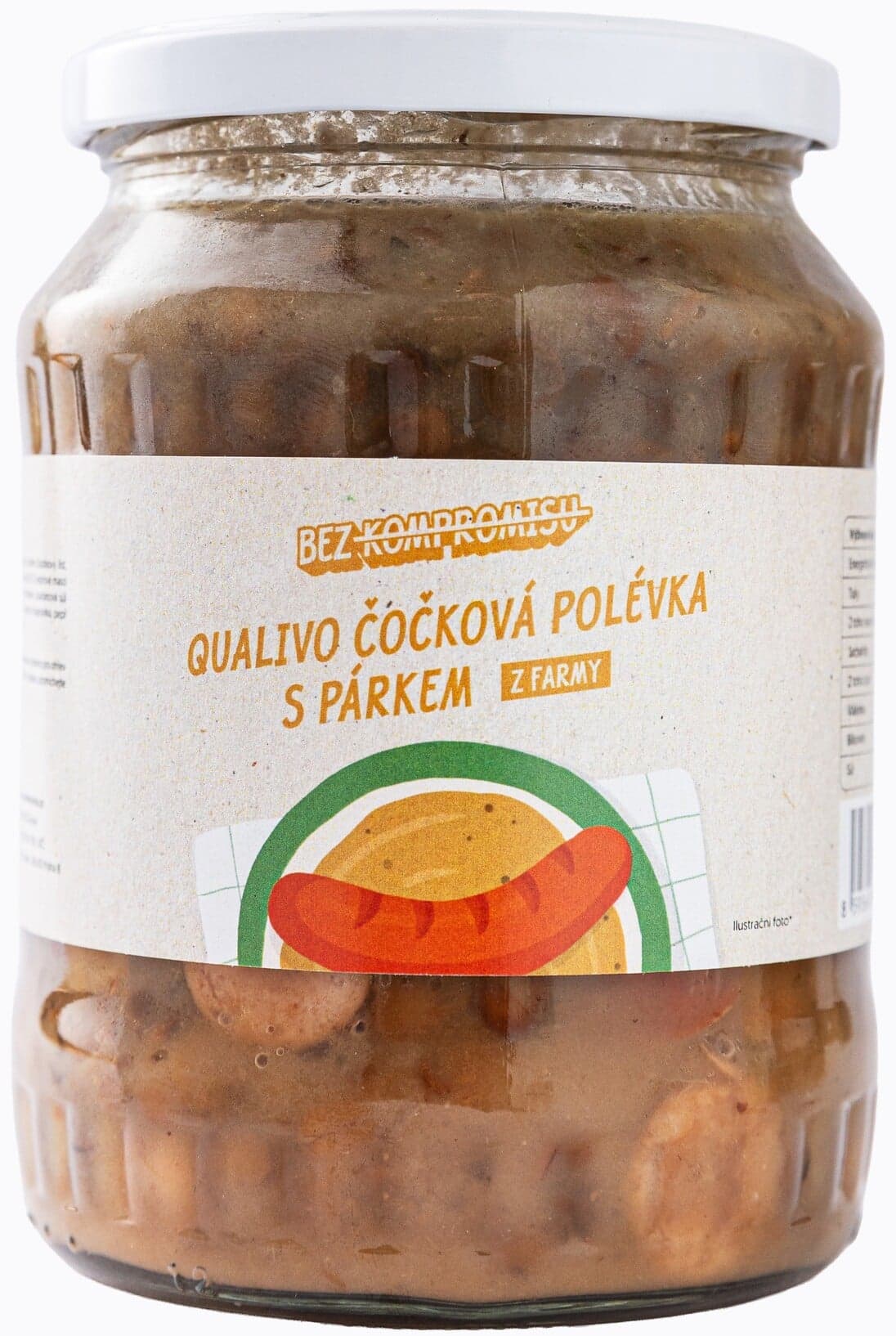 Qualivo Čočková polévka s párkem
