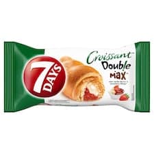 7 Days Croissant Double s náplní s vanilkovou příchutí a jahodovou náplní 80g