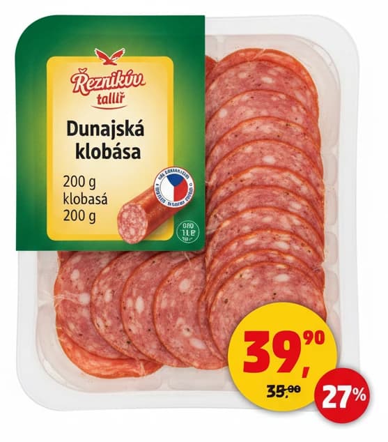 Dunajská klobása Řezníkův talíř 200g