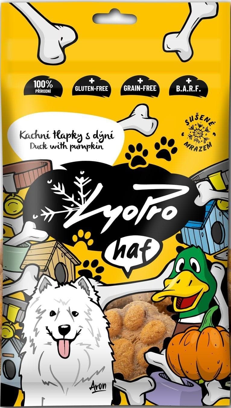 Lyopro Kachní tlapky s dýní pro psy