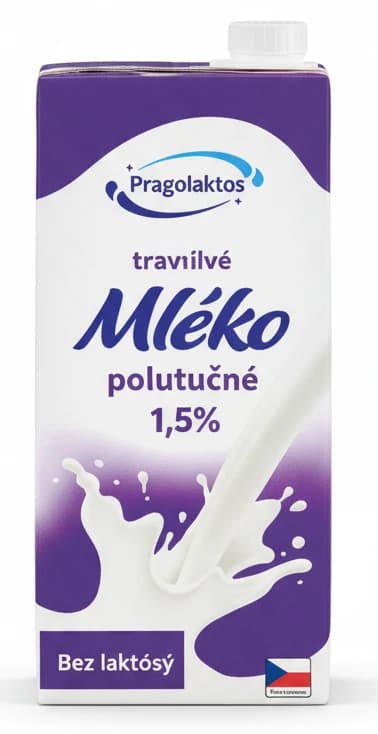 PRAGOLAKTOS Mléko trvanlivé polotučné 1l