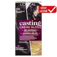 L'Oréal Paris Casting Creme Gloss semipermanentní barva na vlasy  316 tmavá fialová, 48 +72 +60 ml